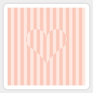 Striped Heart Sticker